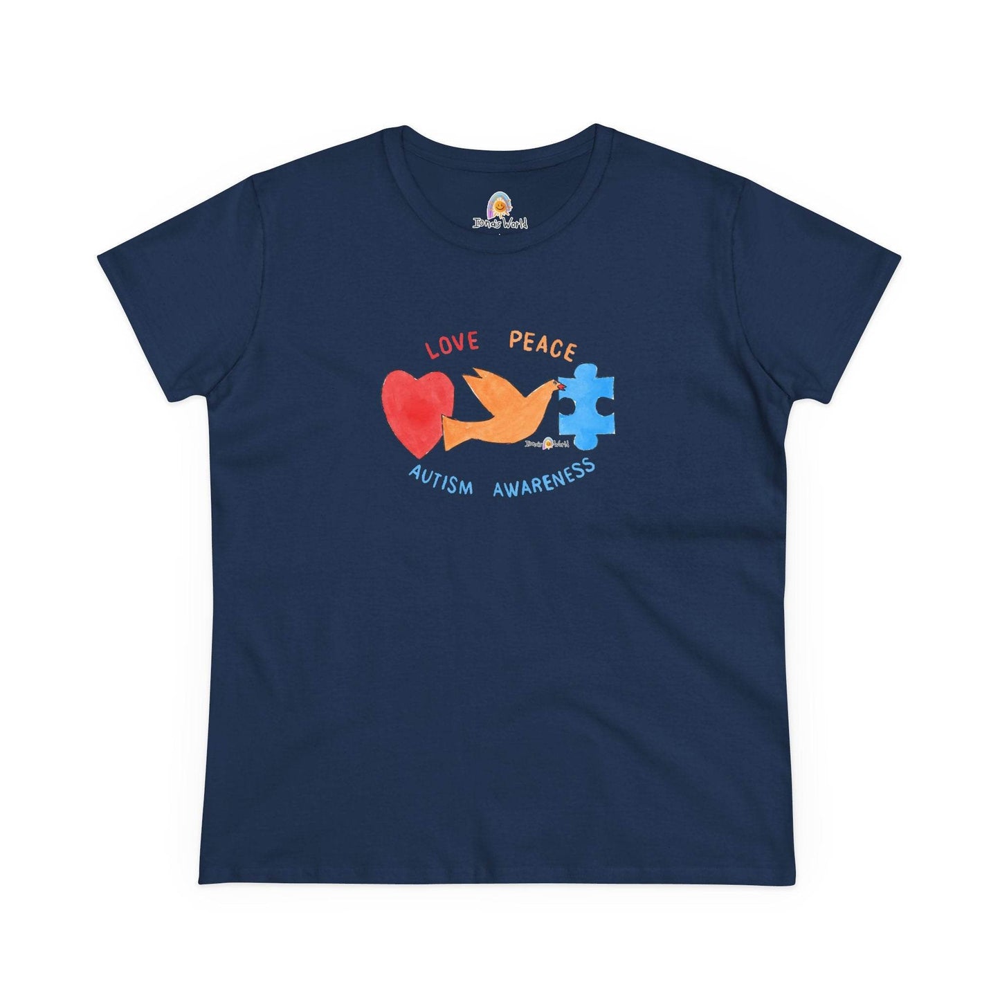 LOVE, PEACE, AUTISM AWARENESS - WOMEN'S SHIRT - Iona's World