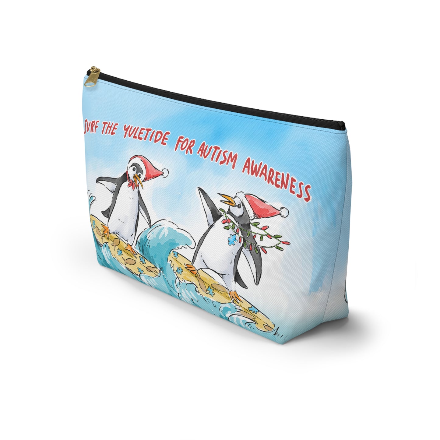 SURF THE YULETIDE FOR AUTISM AWARENESS - ACCESSORY POUCH