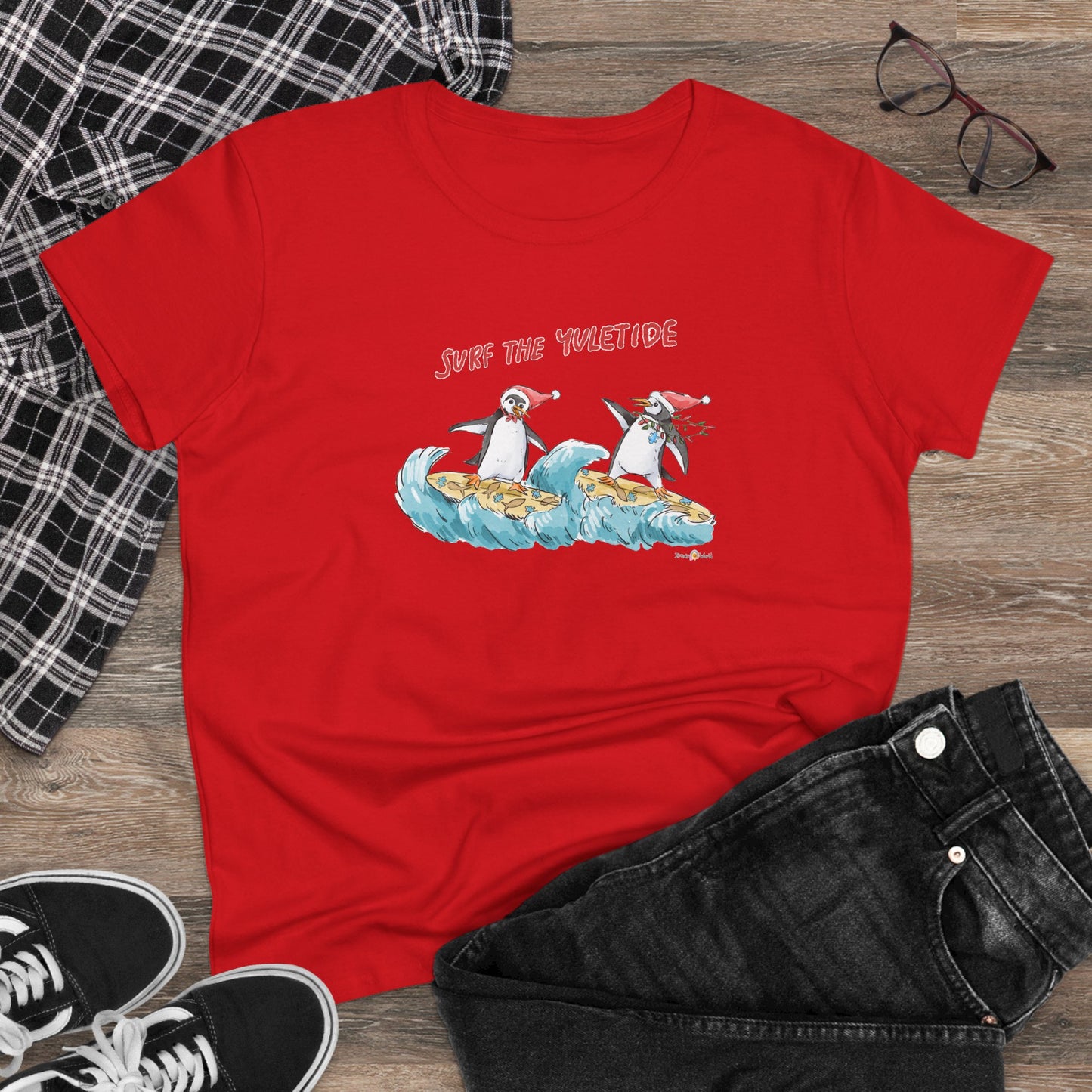 SURF THE YULETIDE - HOLIDAY WOMEN'S SHIRT