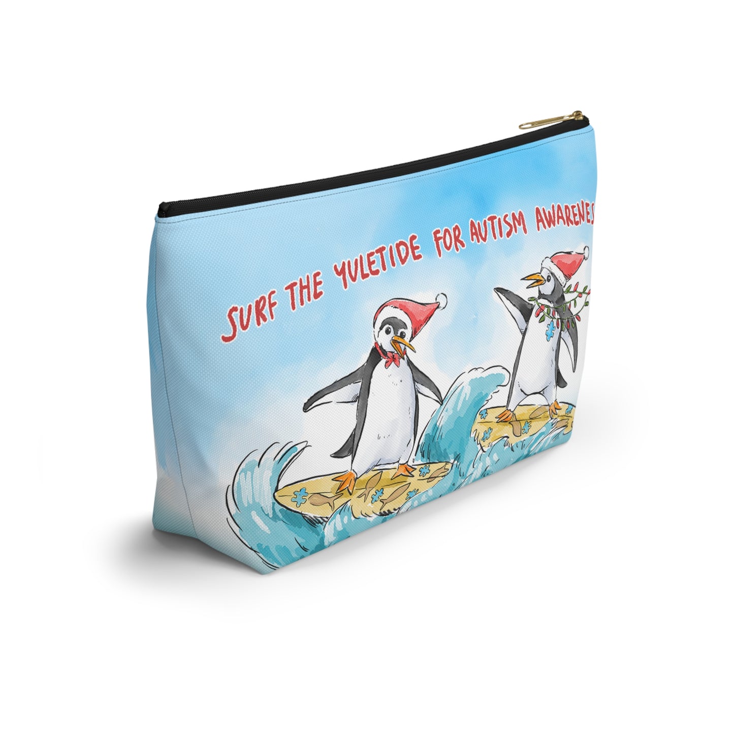 SURF THE YULETIDE FOR AUTISM AWARENESS - ACCESSORY POUCH
