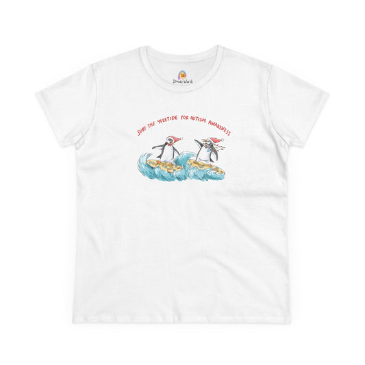SURF THE YULETIDE FOR AUTISM AWARENESS - WOMEN'S SHIRT