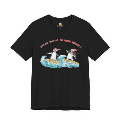SURF THE YULETIDE FOR AUTISM AWARENESS - HOLIDAY UNISEX TEE