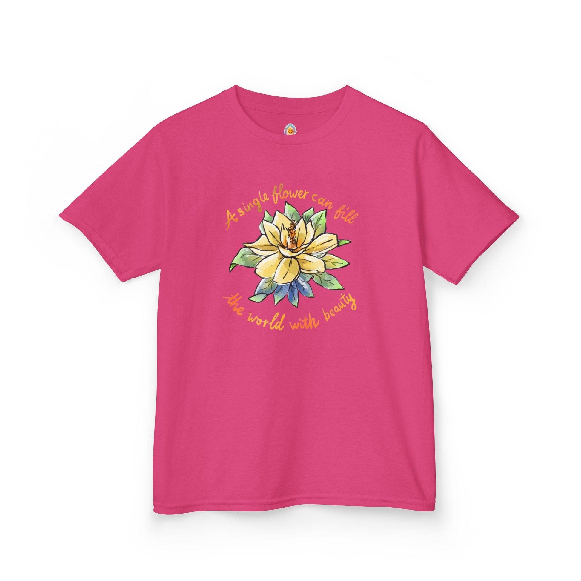 A SINGLE FLOWER CAN FILL THE WORLD WITH BEAUTY - KID'S SHIRT - Iona's World