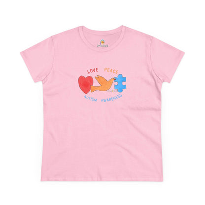 LOVE, PEACE, AUTISM AWARENESS - WOMEN'S SHIRT - Iona's World