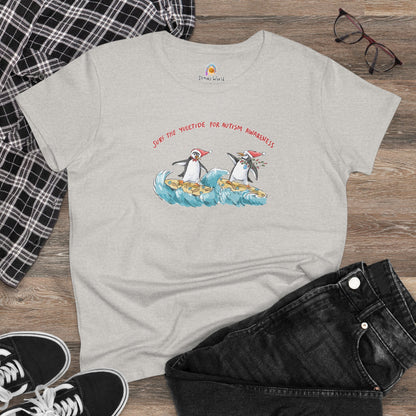 SURF THE YULETIDE FOR AUTISM AWARENESS - WOMEN'S SHIRT