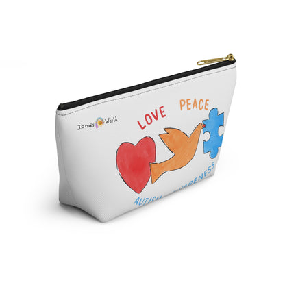 LOVE, PEACE, AUTISM AWARENESS - ACCESSORY POUCH