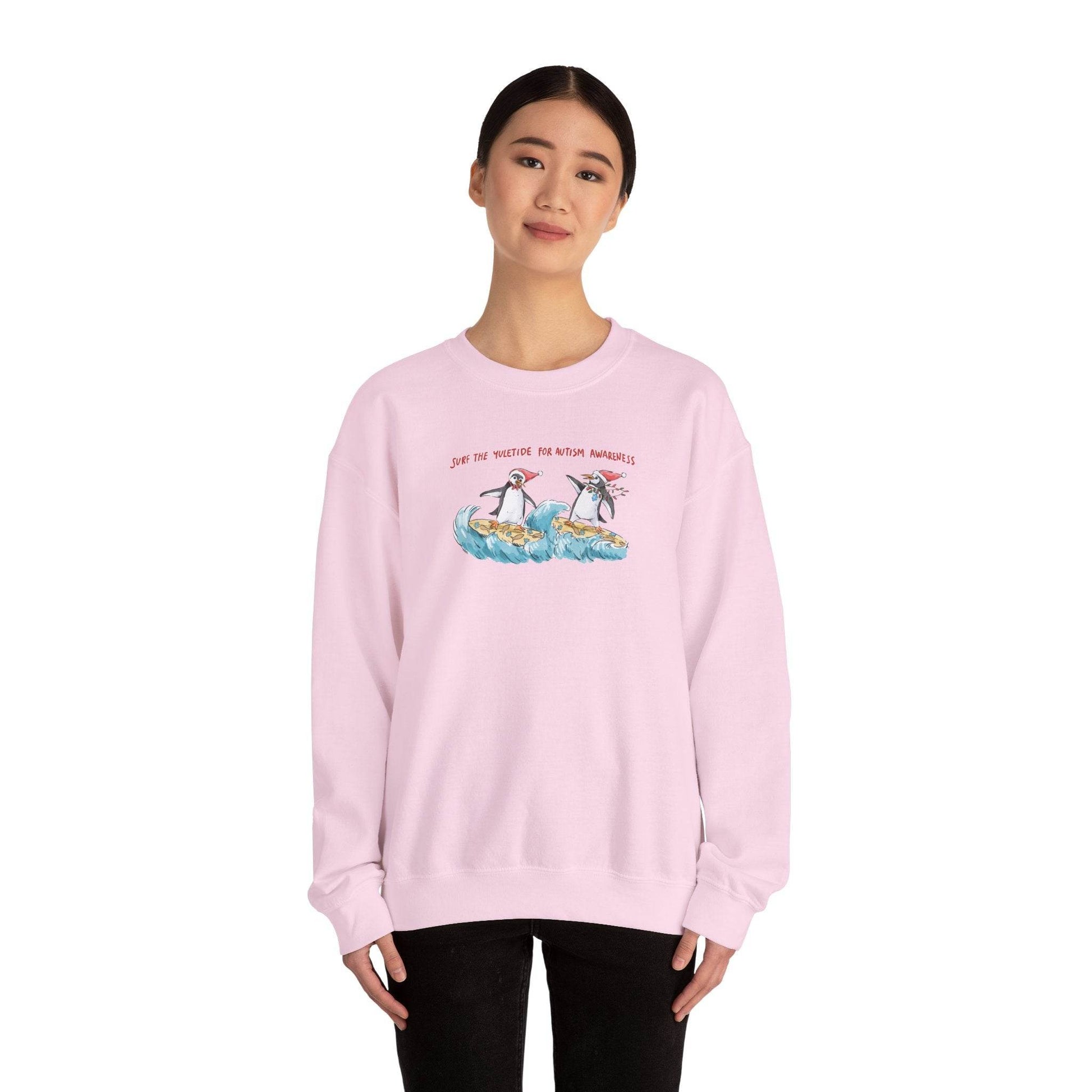 SURF THE YULETIDE FOR AUTISM AWARENESS - SWEATSHIRT - Iona's World