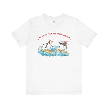 SURF THE YULETIDE FOR AUTISM AWARENESS - HOLIDAY UNISEX TEE