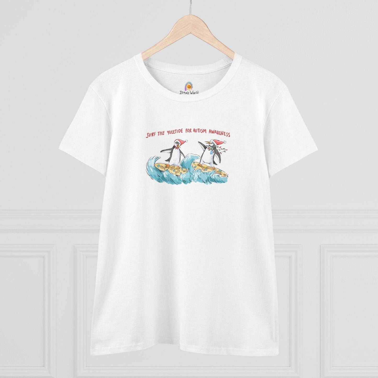 SURF THE YULETIDE FOR AUTISM AWARENESS - WOMEN'S SHIRT - Iona's World