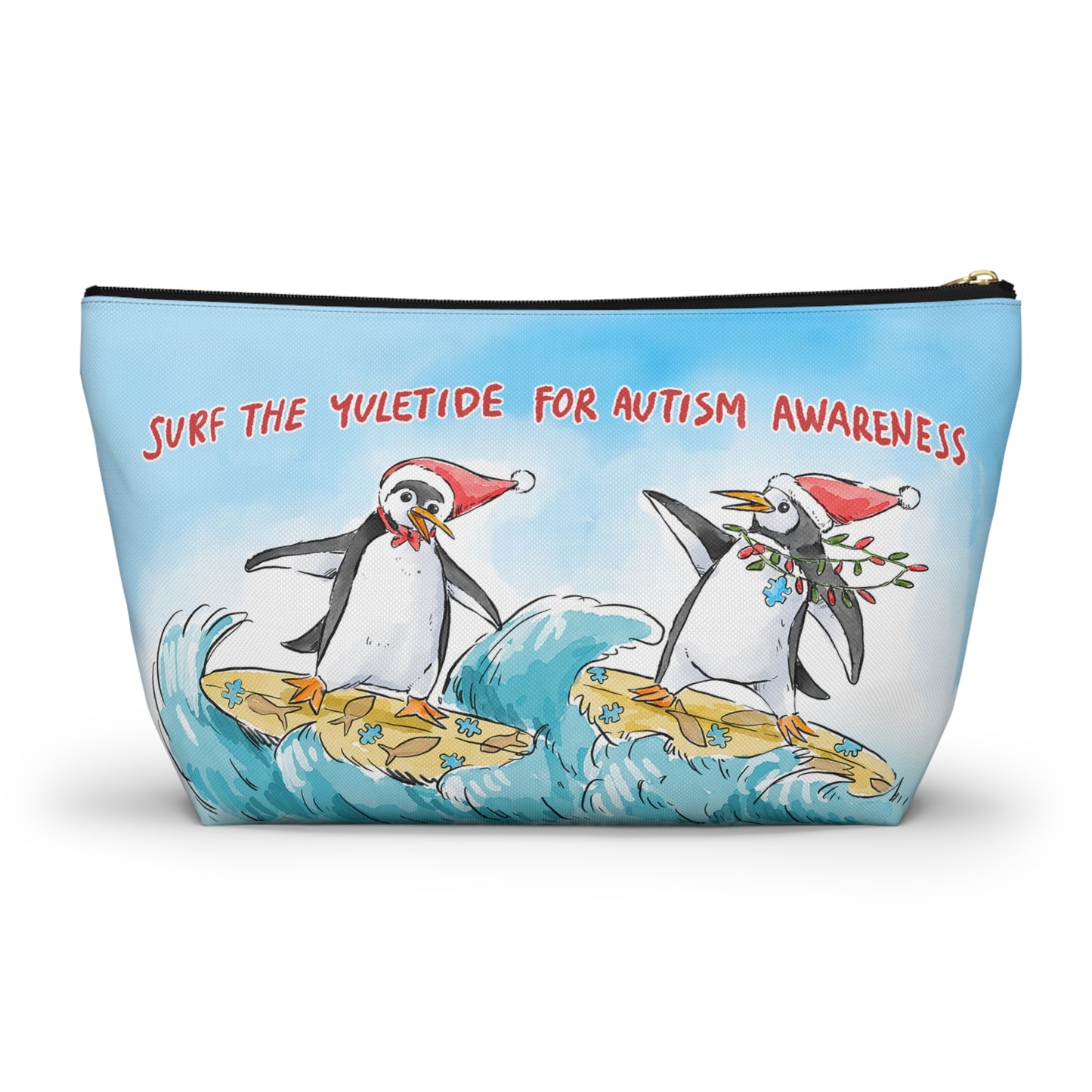SURF THE YULETIDE FOR AUTISM AWARENESS - ACCESSORY POUCH
