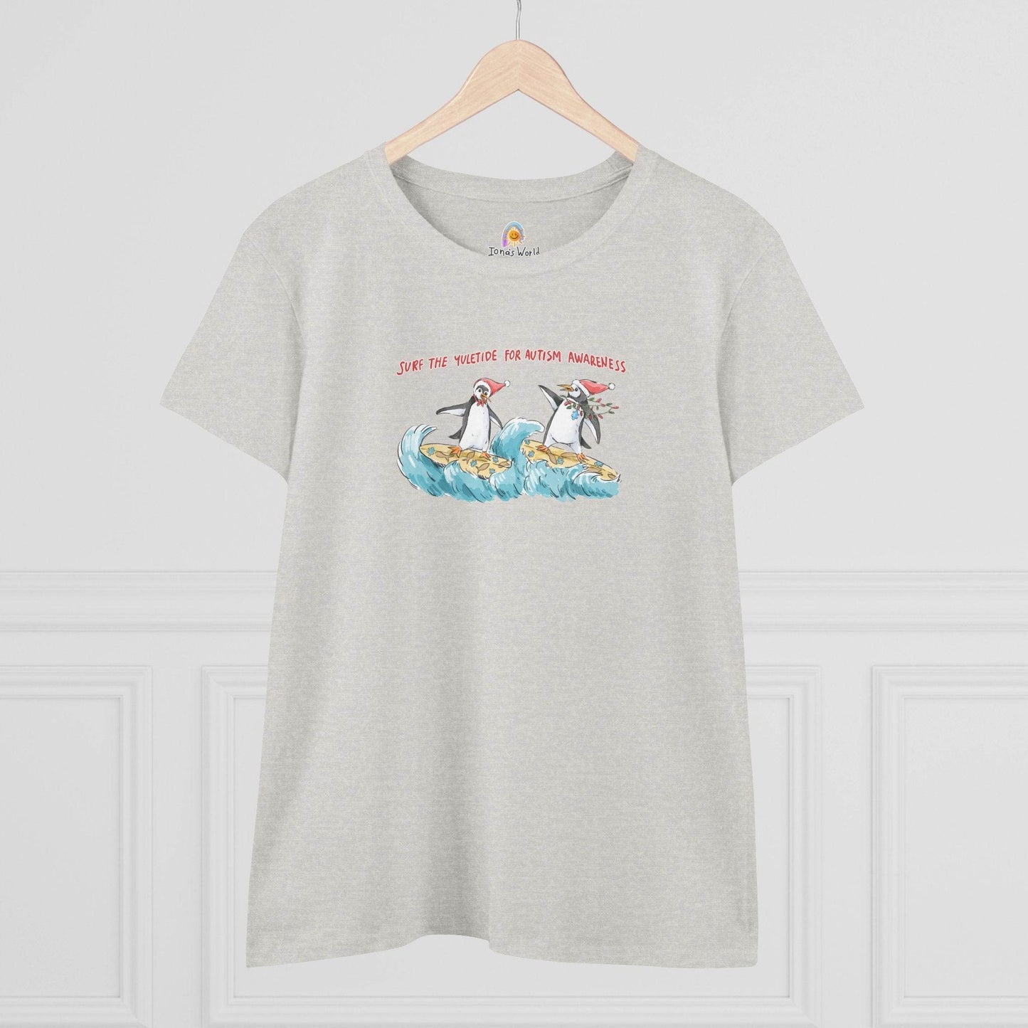 SURF THE YULETIDE FOR AUTISM AWARENESS - WOMEN'S SHIRT - Iona's World