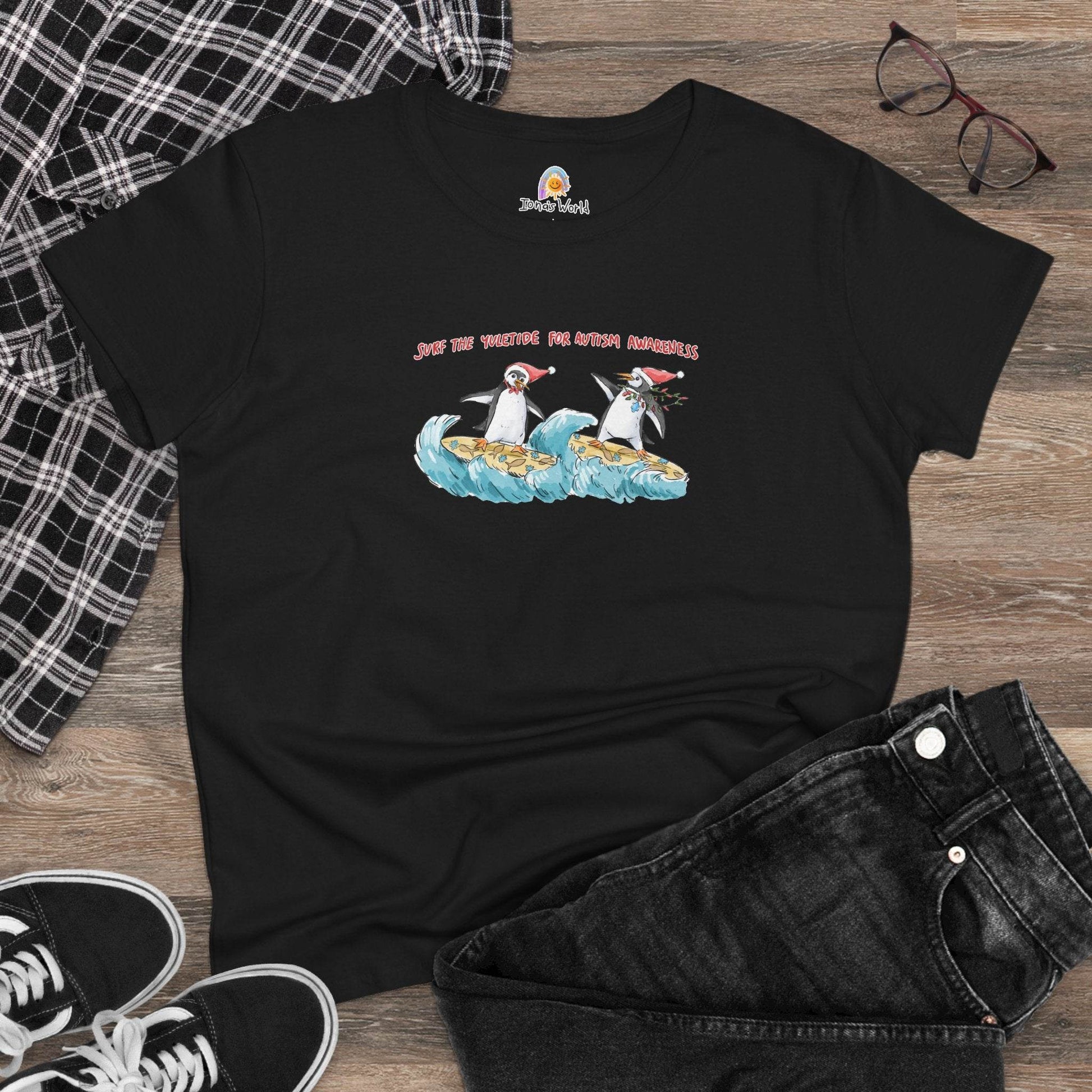 SURF THE YULETIDE FOR AUTISM AWARENESS - WOMEN'S SHIRT - Iona's World