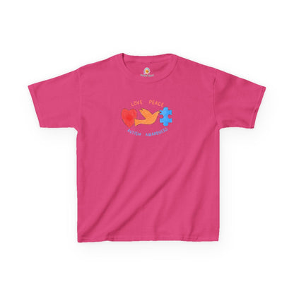 LOVE, PEACE, AUTISM AWARENESS - KID'S SHIRT - Iona's World