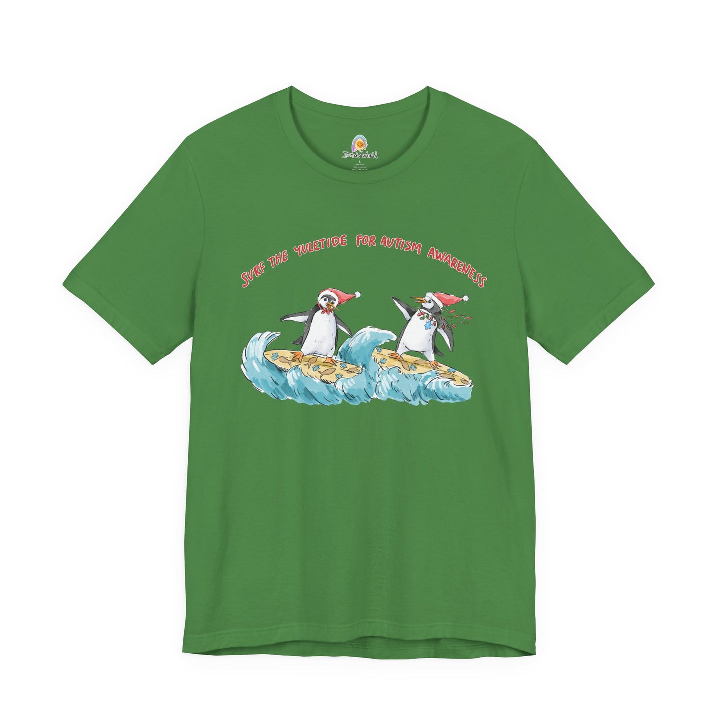 SURF THE YULETIDE FOR AUTISM AWARENESS - HOLIDAY UNISEX TEE