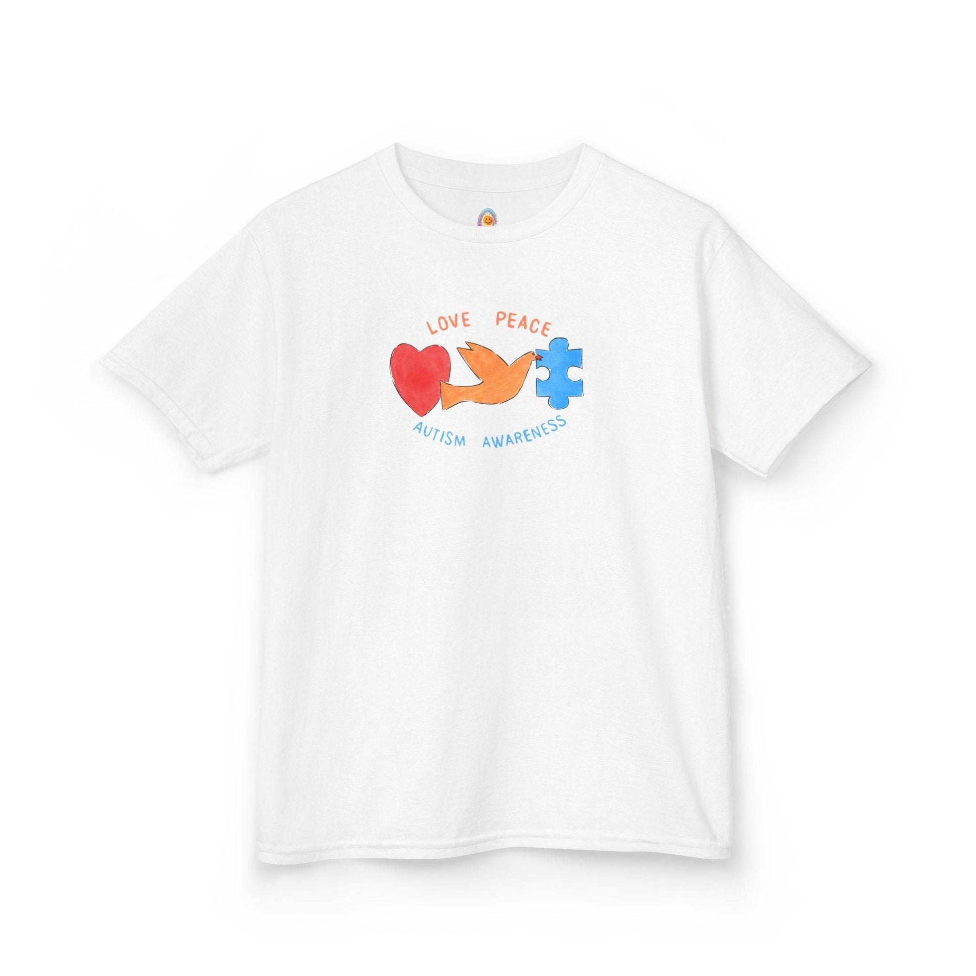 LOVE, PEACE, AUTISM AWARENESS - KID'S SHIRT - Iona's World