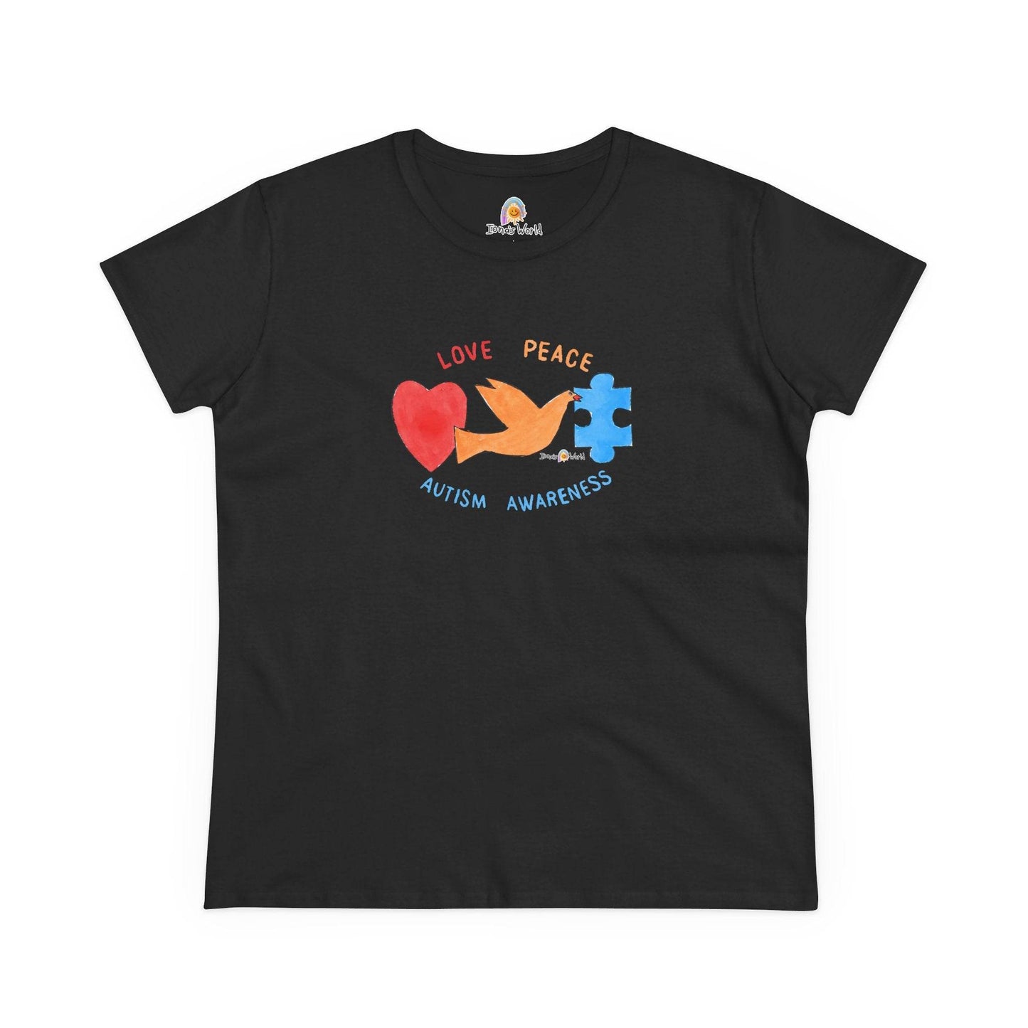 LOVE, PEACE, AUTISM AWARENESS - WOMEN'S SHIRT - Iona's World