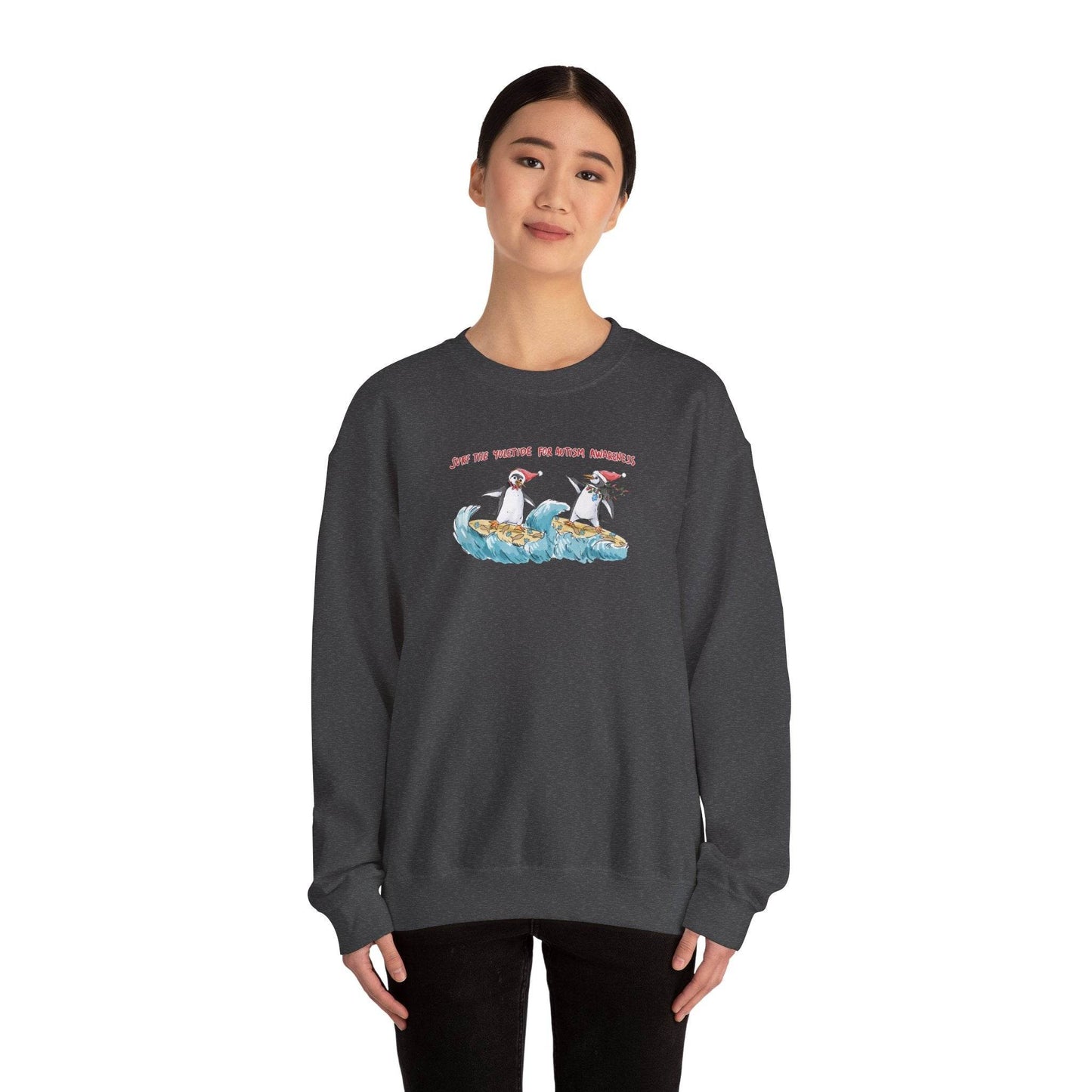 SURF THE YULETIDE FOR AUTISM AWARENESS - SWEATSHIRT - Iona's World