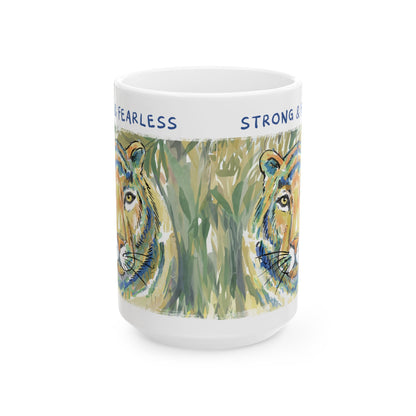 STRONG & FEARLESS - INSPIRATIONAL MUG