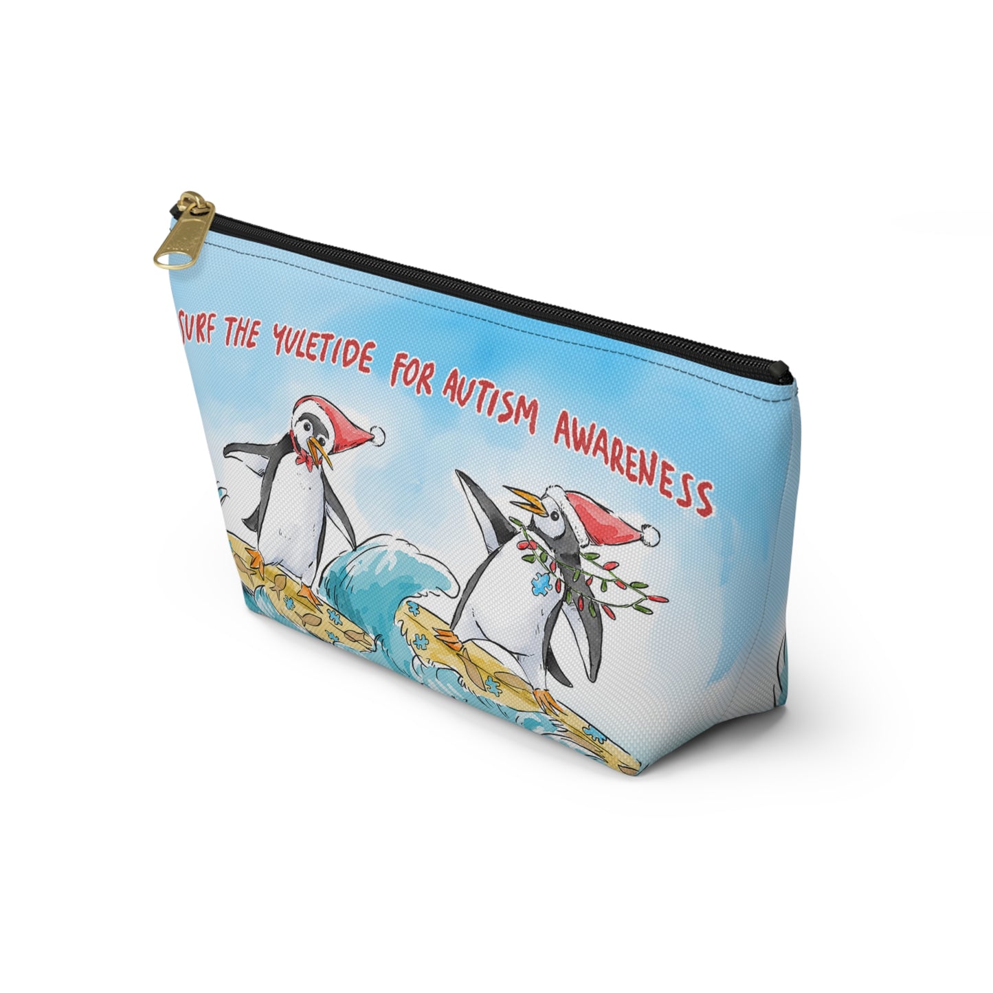 SURF THE YULETIDE FOR AUTISM AWARENESS - ACCESSORY POUCH