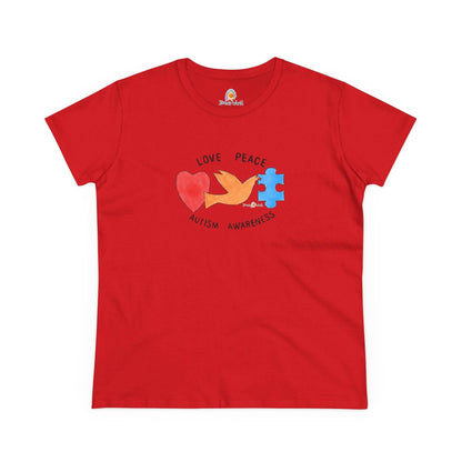 LOVE, PEACE, AUTISM AWARENESS - WOMEN'S SHIRT - Iona's World