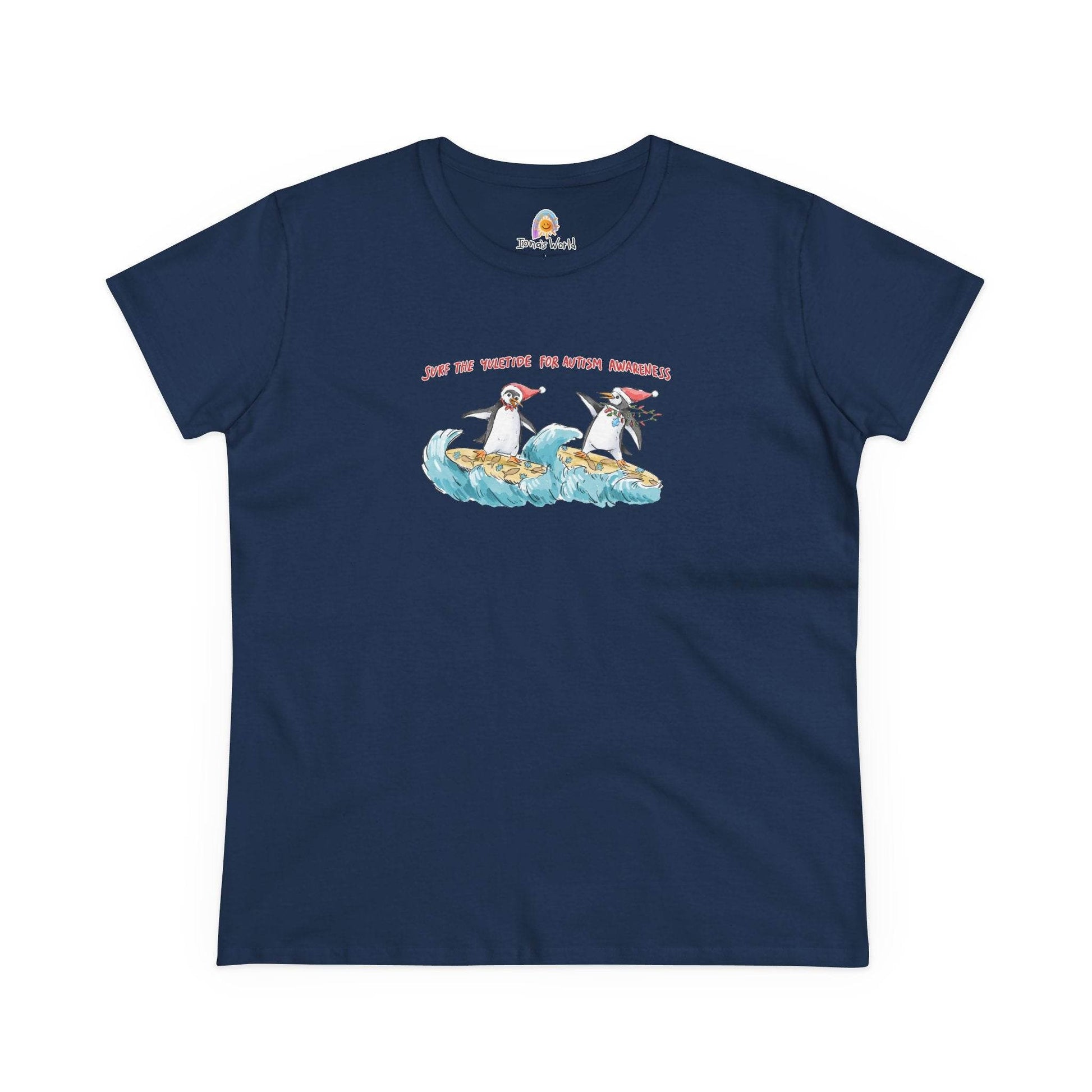 SURF THE YULETIDE FOR AUTISM AWARENESS - WOMEN'S SHIRT - Iona's World