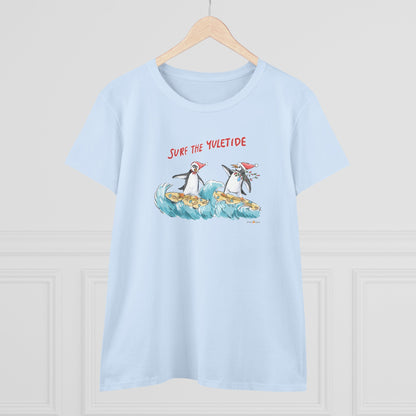 SURF THE YULETIDE - HOLIDAY WOMEN'S SHIRT