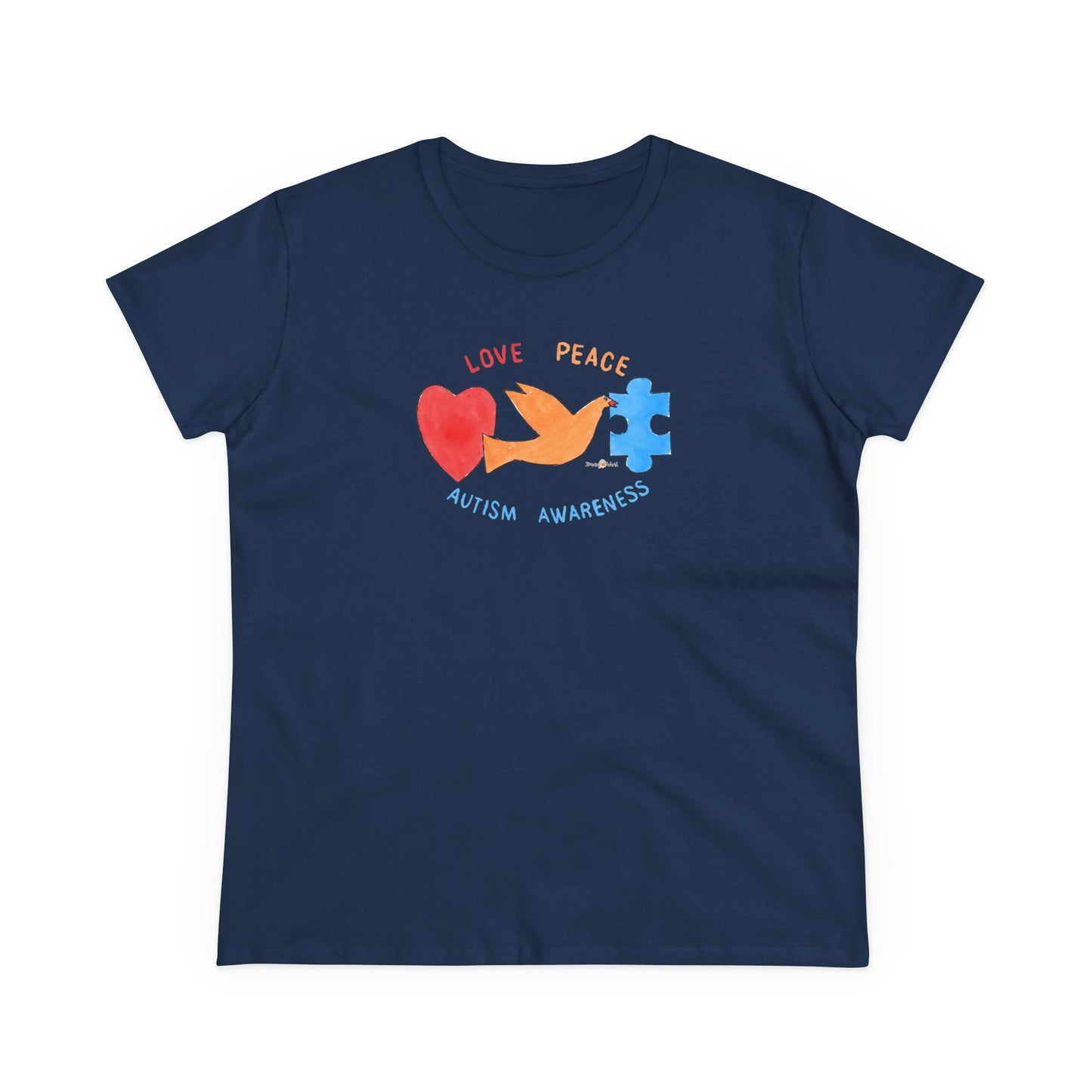 LOVE, PEACE, AUTISM AWARENESS - WOMEN'S SHIRT