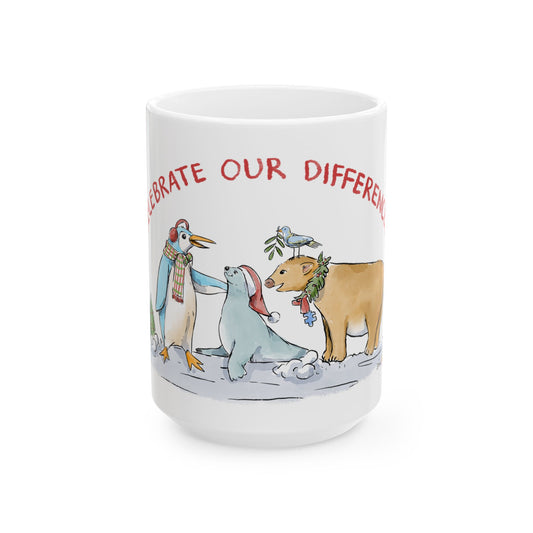 CELEBRATE OUR DIFFERENCES - FESTIVE MUG