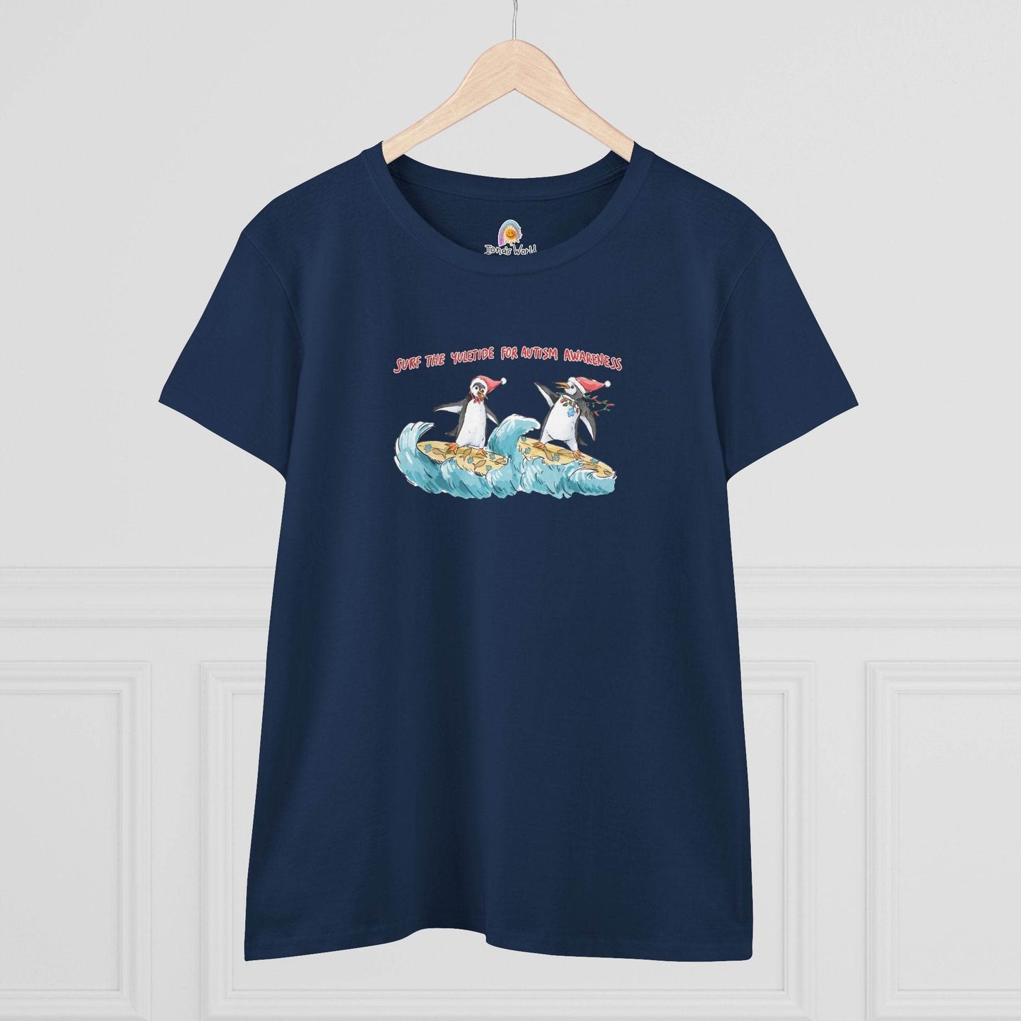 SURF THE YULETIDE FOR AUTISM AWARENESS - WOMEN'S SHIRT - Iona's World