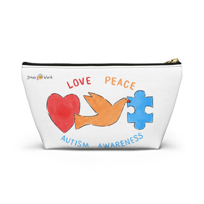 LOVE, PEACE, AUTISM AWARENESS - ACCESSORY POUCH