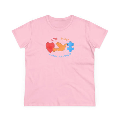 LOVE, PEACE, AUTISM AWARENESS - WOMEN'S SHIRT