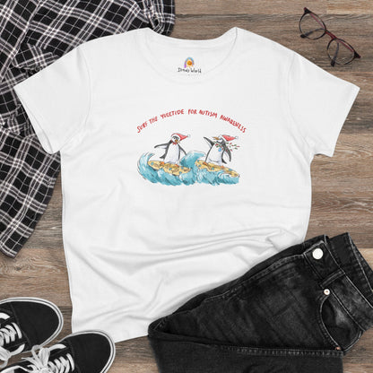 SURF THE YULETIDE FOR AUTISM AWARENESS - WOMEN'S SHIRT