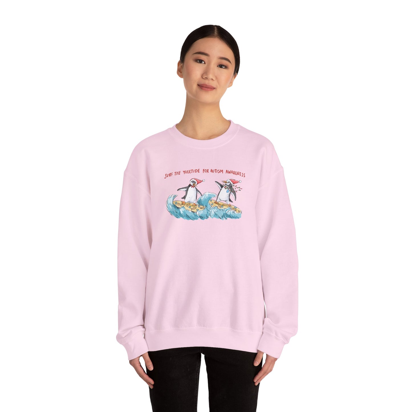 SURF THE YULETIDE FOR AUTISM AWARENESS - HOLIDAY SWEATSHIRT