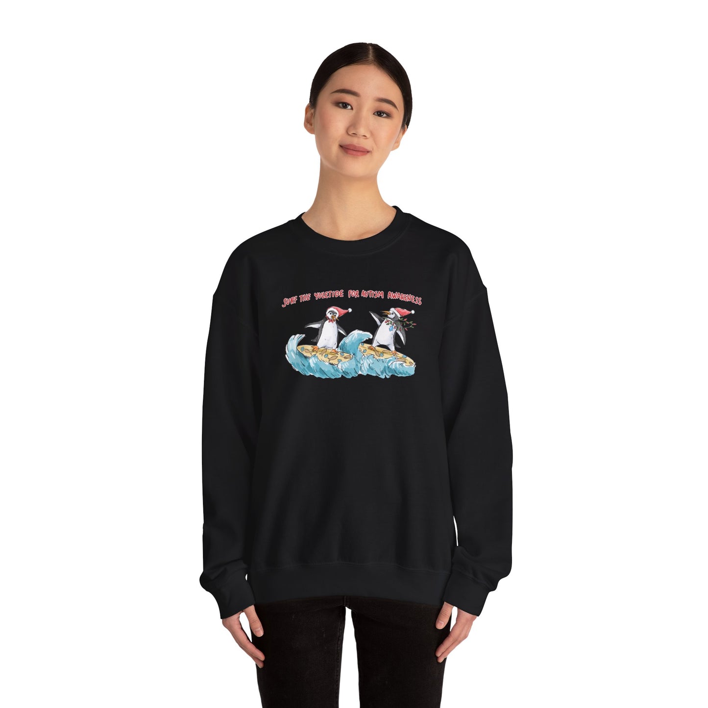SURF THE YULETIDE FOR AUTISM AWARENESS - HOLIDAY SWEATSHIRT