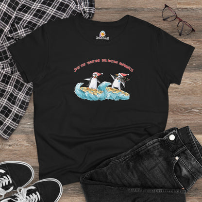 SURF THE YULETIDE FOR AUTISM AWARENESS - WOMEN'S SHIRT