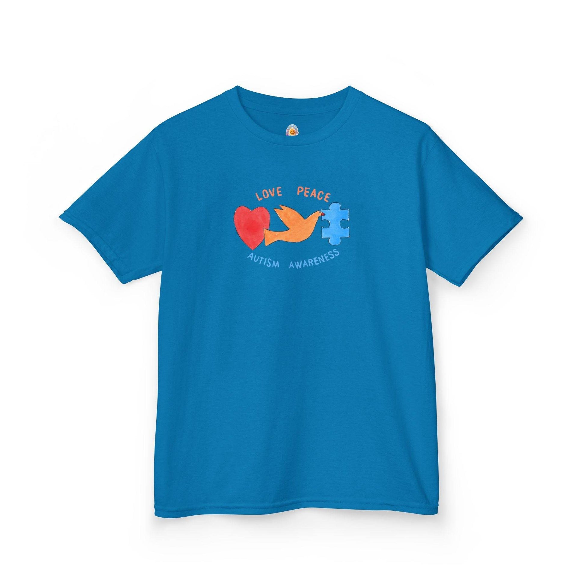 LOVE, PEACE, AUTISM AWARENESS - KID'S SHIRT - Iona's World