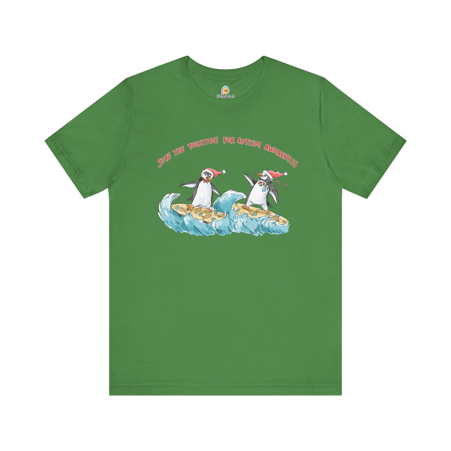 SURF THE YULETIDE FOR AUTISM AWARENESS - HOLIDAY UNISEX TEE