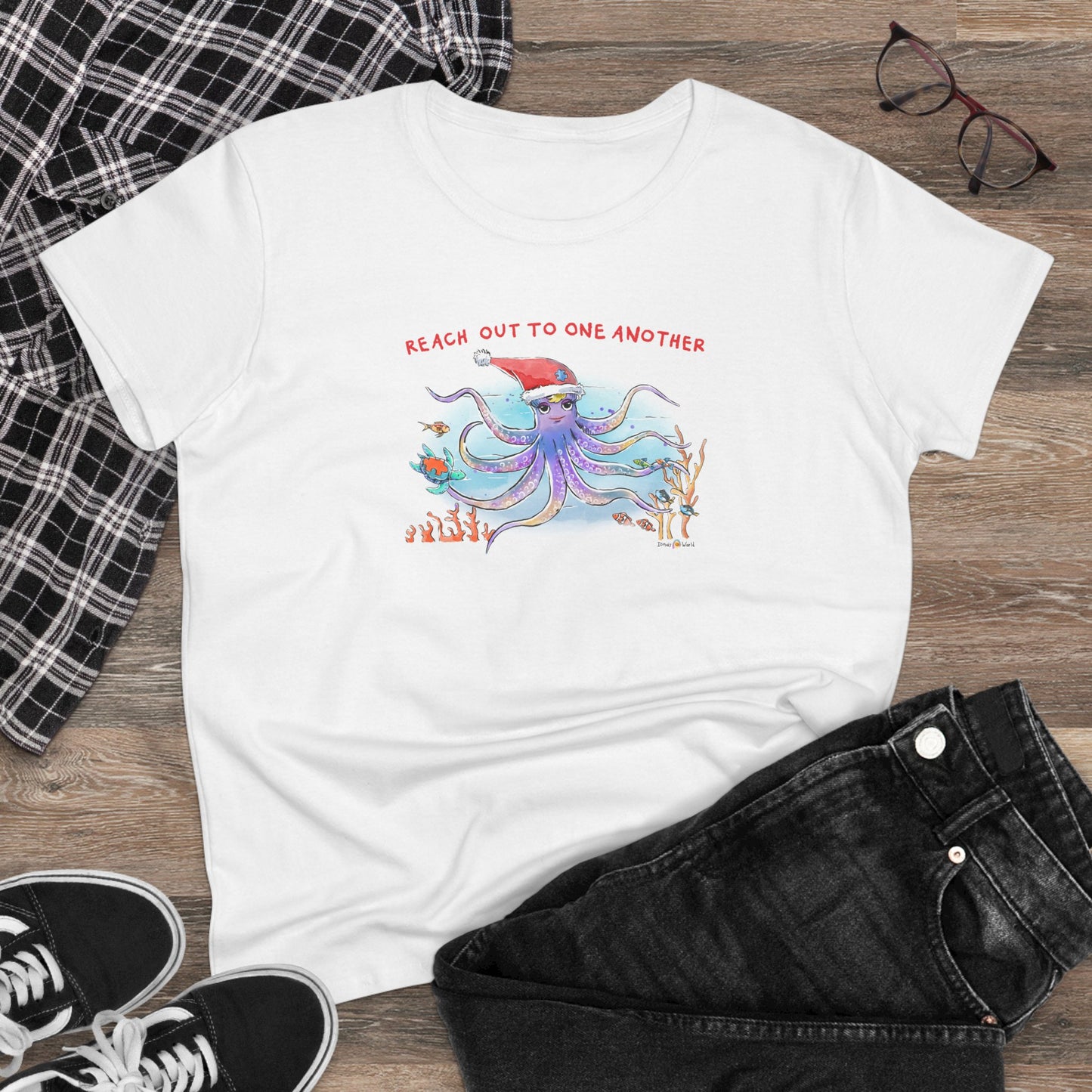 REACH OUT TO ONE ANOTHER - HOLIDAY WOMEN'S SHIRT
