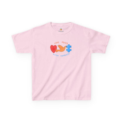 LOVE, PEACE, AUTISM AWARENESS - KID'S SHIRT - Iona's World