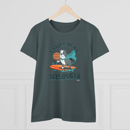 UNIQUE IS MY SUPER POWER DOG - WOMEN'S SHIRT