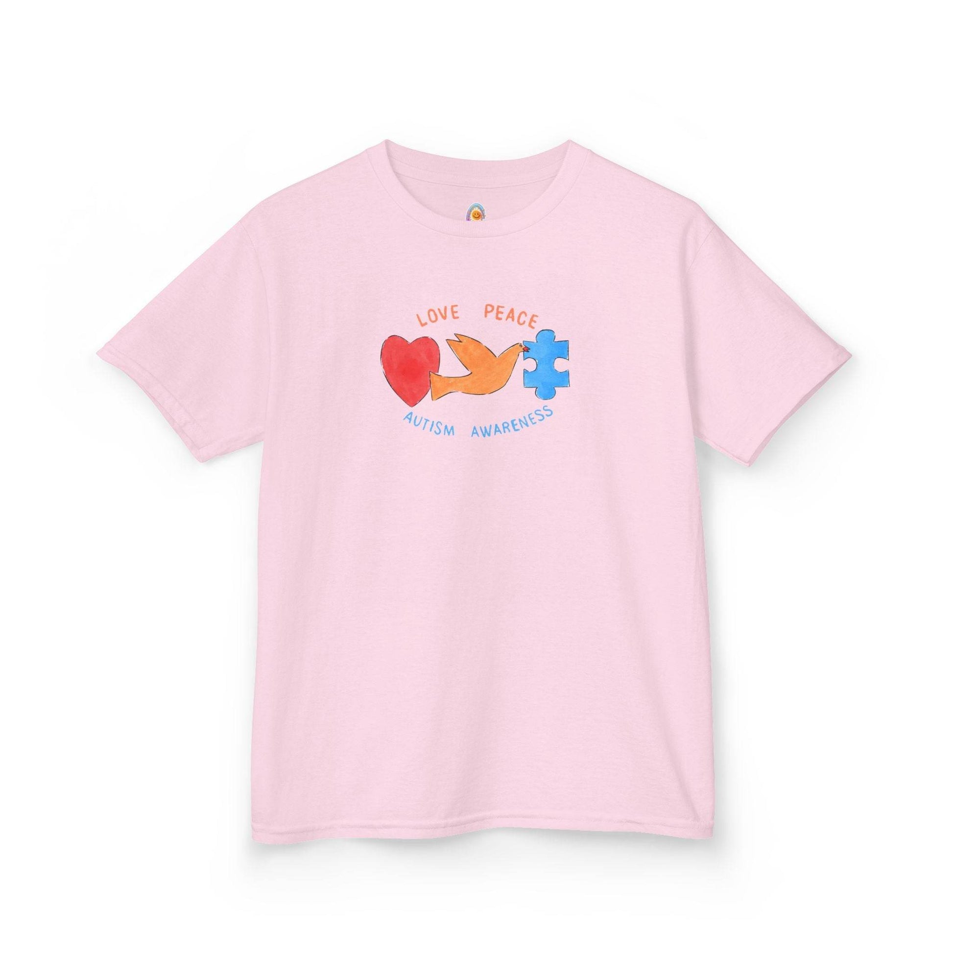 LOVE, PEACE, AUTISM AWARENESS - KID'S SHIRT - Iona's World