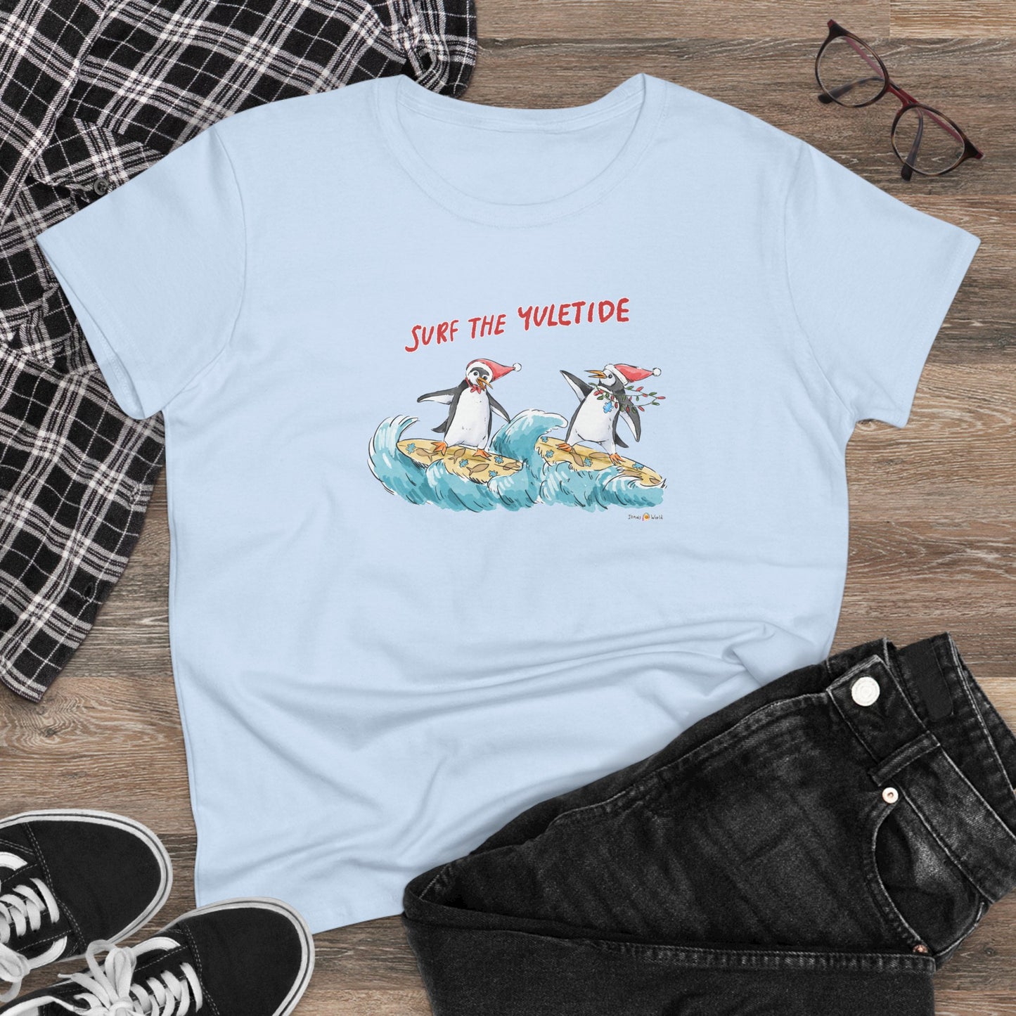 SURF THE YULETIDE - HOLIDAY WOMEN'S SHIRT