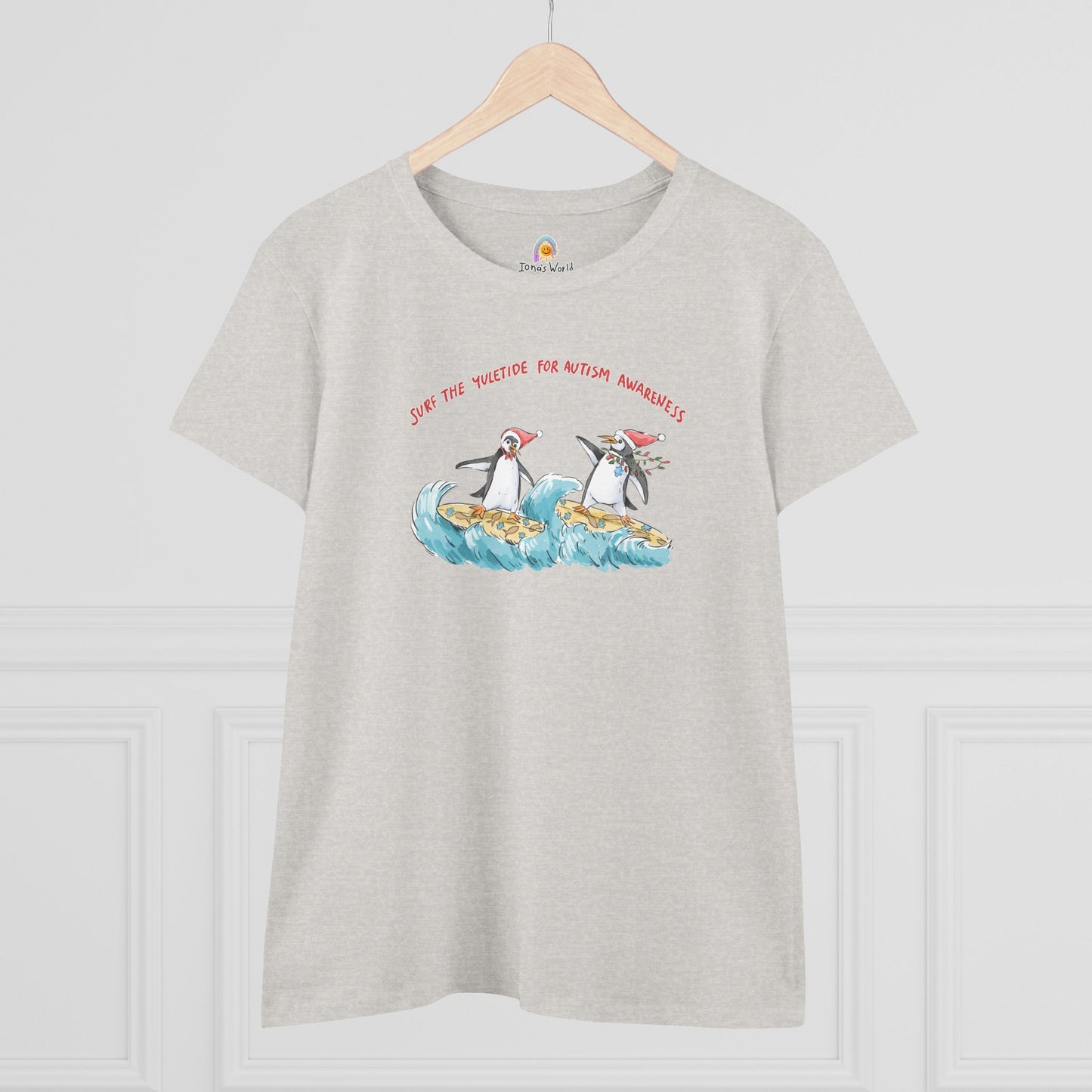 SURF THE YULETIDE FOR AUTISM AWARENESS - WOMEN'S SHIRT