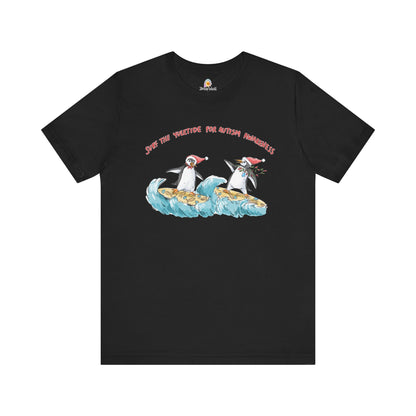 SURF THE YULETIDE FOR AUTISM AWARENESS - HOLIDAY UNISEX TEE