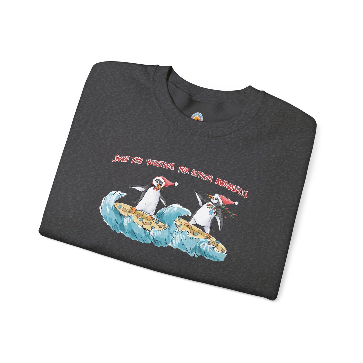 SURF THE YULETIDE FOR AUTISM AWARENESS - HOLIDAY SWEATSHIRT
