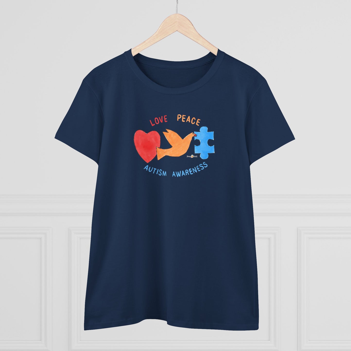 LOVE, PEACE, AUTISM AWARENESS - WOMEN'S SHIRT