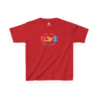 LOVE, PEACE, AUTISM AWARENESS - KID'S SHIRT - Iona's World