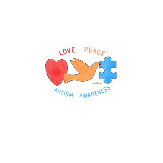 LOVE, PEACE, AUTISM AWARENESS - DECAL - Iona's World