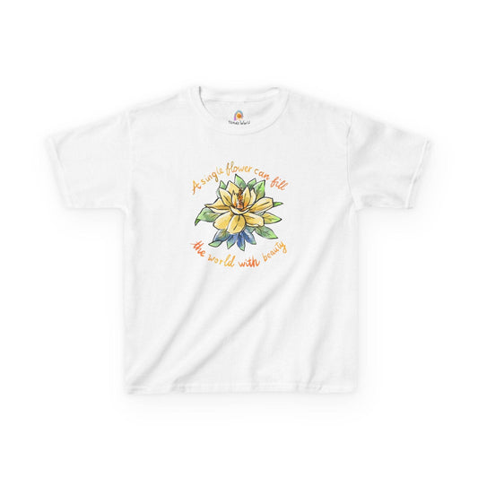 A SINGLE FLOWER CAN FILL THE WORLD WITH BEAUTY - KID'S SHIRT - Iona's World