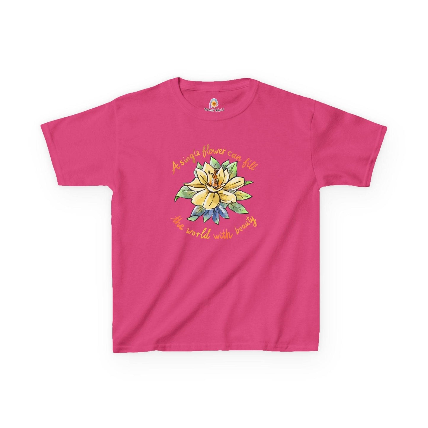 A SINGLE FLOWER CAN FILL THE WORLD WITH BEAUTY - KID'S SHIRT - Iona's World